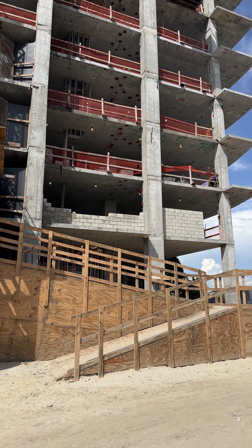 BSG Build Force block work on a concrete residential structure